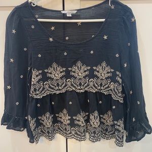 AE boho linen blouse